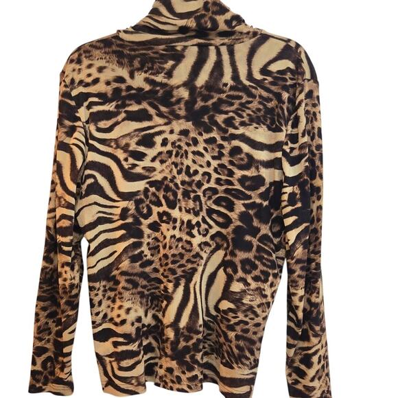 Blast Women’s Large Long Sleeve Animal Print Top - Picture 3 of 6